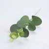 Folha de Dinheiro Única Folha de Eucalipto Flor Artificial Planta Verde Planta Artificial Arranjo de Flores de Casamento Decoração Folha Grama Artificial