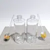 Botella de Aceite Esencial Transparente de 50 ml con Gotero de Goma Transparente Botella de Vidrio Espeso para Esencia Botella Dispensadora Cosmética