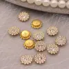 Venta Directa de Fábrica 14mm Tres Capas Diamante Girasol Flor de Diamante Centro Lazo DIY Estilo Antiguo Joyería y Decoración de Diamante