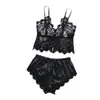 Shorts de Encaje con Tirantes de Moda de Talla Grande Europeos y Americanos Ambiente Coqueto Divertidos Íntimos Sexys Traje de Dos Piezas para Mujer