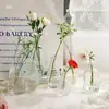 Jarrón Pequeño de Vidrio Estilo Retro Francés Ins Transparente Contenedor para Arreglo Floral Hidropónico Adorno de Decoración de Mesa