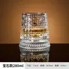 Vaso Rotatorio Creativo Luminoso para Whisky, Vaso Tumbler para Cerveza, Vaso para Licores Anti-Estrés Estilo Tiktok con Acabado de Alta Gama