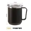 Caneca de Aço Inoxidável 304 para Trabalhadores de Escritório, Uso Doméstico, com Tampa, Xícara de Chá, Caneca de Café Aquecível, Caneca com Canudo de Alto Valor