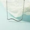 Colar Ondulado Banhado a Diamante Estilo Coreano, Colar de Design de Nicho Levemente Luxuoso, Novo Modelo 2020, Corrente para Clavícula Feminina, Simples e Elegante