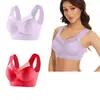 Conjunto de 3 Piezas Transfronterizo Talla Grande Sin Alambres Chaleco de Encaje Ropa Interior Delgado Recoge Lado Pecho Push-Up Sujetador Ajustable Fabricante