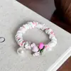 Goma para el pelo de conejo con tulipanes, linda, femenina, para estudiante, scrunchie de primavera, nueva cuerda para el pelo, accesorio elástico para el pelo