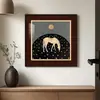 Pintura Decorativa Retrô Francesa Yinghao, Arte de Parede Estilo Medieval, Arte de Nicho Maillard para Decoração de Parede de Restaurante e Sala de Estar