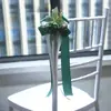 246 Decoração de Casamento Mais Vendida ao Ar Livre Decoração de Flores no Encosto da Cadeira Decoração de Flores na Maçaneta da Porta do Corredor da Igreja