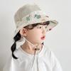 Sombrero de Pescador de Malla Media con Dibujos Impresos para Niños, Sombrero de Sol de Verano para Niños y Niñas, Corte Lindo de Ala Ancha, Malla, Protección Solar, Sombrero para Niños