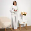 Conjunto de Pijama Rosa Tricotado Jacquard Coração Verão Europeu e Americano 2025 Duas Peças com Alças de Renda para Roupas de Casa Femininas