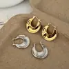 Pendientes Retro Minimalistas de Lujo Ligero Estilo Francés, Versátiles para el Uso Diario, Diseño Sencillo de Nicho, Pendientes de Personalidad Única para Mujer