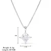 Elegante y Estilizada Cadena de Clavícula para Mujer con Colgante de Acero de Titanio en Forma de Diamante, Estilo Ins de Lujo Ligero, Joyería Popular Transfronteriza