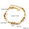 Pulsera de Cuentas Amazon Transfronteriza Estilo Frío Amor Cruz Ovalada Degradada Dorada Retrato Acero Cuentas Geométricas Pulsera para Mujer