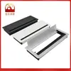 Caja pasacables de aleación de aluminio de escritorio, cubierta pasacables para mueble de TV, cubierta pasacables con cepillo para orificio pasacables de escritorio de computadora, cubierta decorativa pasacables
