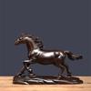 Ornamento de Cavalo Esculpido em Madeira Maciça dos Doze Signos do Zodíaco, Sândalo Preto, Um Cavalo Lidera o Caminho, O Sucesso é Garantido, Artesanato para Decoração de Casa