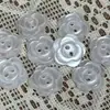Botones de Resina Florales Laminados Perlados, Botones de Flor de Ciruelo de Cinco Pétalos de Dos Agujeros para Tejer Suéteres, Abrigos y Camisas