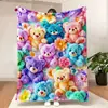 Manta de urso com estampa de desenho animado, feita sob medida, design impresso temático de anime DIY, adequada como manta de sofá para outono e inverno, e como manta de sofá