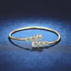 Pulsera de Moissanita Estilo Ins de Moda Transfronteriza para Mujer 1.8 Quilates Elástica Alto Sentido de Lujo Moda Burbuja de la Suerte Pulsera de Plata
