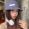 Sombrero de Cinta a Cuadros Retro Estilo Japonés para Mujer Verano Delgado Combinación Perfecta que Muestra la Cara Sombrero de Visera de Pato Gorra de Béisbol Protector Solar
