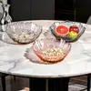 Nuevo Lujo Ligero Ins Plástico Tazón de Frutas Hotel Sala de Estar Mesa de Café Moderna Exquisito Tazón de Fruta Seca Plato de Bocadillos Bandeja de Almacenamiento