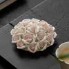 Amor Eterno Portaincienso y Base Difusora de Cerámica con Flor Hecha a Mano para Decoración del Hogar y del Coche