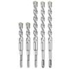 Broca de martelo elétrico de quatro poços com haste quadrada de aço carbono para perfuração de parede, broca de percussão de parede, concreto, alargamento de parede, tijolo, vergalhões