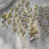 Adesivos Metálicos para Nail Art, Adesivos de Unha Estilo Exquisito Popular, Material de Joia de Lírio Dourado de Alta Qualidade, Acessórios de Unha Usáveis