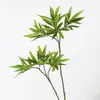 Bonsái Artificial de Jengibre de Hoja Corta de 2 Ramas con Planta Verde de Nandina, Nueva Decoración para el Hogar Estilo Chino