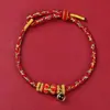 Doze Pulseiras de Projeção do Zodíaco, Pulseiras de Fio Vermelho para Mulheres, Oito Divindades Guardiãs, Pulseiras de Fio Vermelho Tecidas à Mão