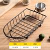Louça Criativa Estilo Americano Cesto de Ferro para Lanches Cesto para Batatas Fritas Cesto Redondo para Batatas Fritas Cesto para Dim Sum Frango Frito Cesto para Pão Snacks Novo Estilo