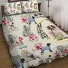 Set de tres piezas acolchado de animales con estampado digital Transfronterizo Amazon Set de colcha más algodón a cuadros Colcha de aire acondicionado