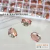 Acessórios de arte de unha transparentes, sem fundo, com strass empilhados, ovo de pombo de cristal brilhante, produto acabado em ângulo reto, acessórios DIY de strass empilhados feitos à mão
