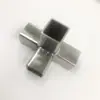 Acero Inoxidable 304 Tubo Cuadrado 40*40 Conector de Unión Espesor Grueso Conector de Tres Vías para Estante Exhibidor Accesorios de Fijación para Tubo Cuadrado