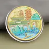 Monedas conmemorativas de ciudades, recuerdos turísticos, monedas coloridas en relieve con paisajes arquitectónicos de Beijing, Shanghái y Nanjing, monedas conmemorativas coleccionables
