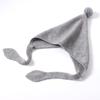 Chapéu de tricô de cashmere infantil para outono e inverno, 2-8 anos, cor doce, quente, fofo, espesso, à prova de vento, cônico, atacado