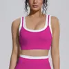 Novo Estilo Transfronteiriço Sensação Nua Falso Duas Peças Sutiã Esportivo Costurado Bloco de Cores Sutiã de Yoga Corrida Fitness Roupa de Yoga Feminina