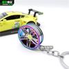 Llavero con forma de rueda de coche, colgante creativo de metal, regalo de joyería, llavero con buje de rueda AMG