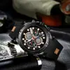 Reloj Cronógrafo Deportivo Reward para Hombre Banda de Silicona Amigable con la Piel Luminoso Resistente al Agua Calendario Reloj de Pulsera de Cuarzo Rd83016M