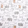 Capa para bolsa de roupas de algodão estampado, malha de algodão classe A para bebês, 300 peças, estampado, dupla face