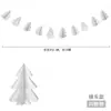 Guirnalda Creativa de 10 Árboles de Navidad de Papel 3D Cadena de Adornos Navideños Decoraciones Colgantes para Fiestas Suministros para Decoración de Pared y Techo