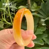 Pulseira de Jade Huanglong Natural, Pulseira de Jade para Mulheres, Pulseira de Jade para Idosos, Joias de Jade Huanglong, Fonte Atacadista