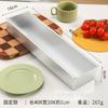 Caja rectangular de aleación de aluminio para pastel, bandeja para hornear queso, caja larga, molde para pastel de puesto al por mayor