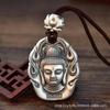 Colgante Buda Natal Santo Patrón Ocho para Hombres y Mujeres Retro Plata y Blanco Collar Doce Zodíaco Ventas Directas de Fábrica Moda