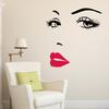 AliExpress Amazon popular moderno chica de salón labios rojos sexys ojos autoadhesivos pegatinas de pared pegatinas de pared talladas