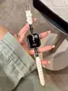 Correa de Cuero con Patrón de Metal y Bambú Reina Madre Adecuada para Apple Watch iWatch 12ª Generación 11/10