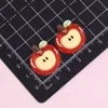Brinquedos Comestíveis Maçãzinha Acessórios para Joias Artesanais DIY Cola de Creme Resina Charms para Crocs Material Chaveiro Ímã de Geladeira