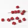 Cinnabar Trevo de Quatro Folhas 9*10mm Acessórios DIY Acessórios para Joias Pulseira Pulseira Pingente Contas Espaçadoras Acessórios Fábrica de Origem Entrega Direta