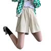 Shorts de Veludo Cotelê Feminino Outono Roupa Externa com Botas 2025 Novo Cintura Alta Corte em A Visual Slim Versátil Casual Calça Wide-Leg