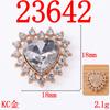 Cuadrado geométrico simple Redondo Ovalado aleación accesorios diy combinan con todo diamante incrustado gota de agua corazón estrella accesorios para joyería