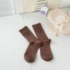 Meias Femininas Outono e Inverno Novas Meias Sorridentes Meias Ins Preto e Branco Meias de Algodão Alta Luogou Simples Algodão Penteado Meias Femininas Meias Altas